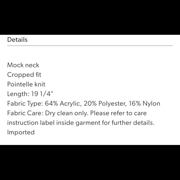 New JustFab Mock Neck Pointelle Sweater - Picture 5 of 5